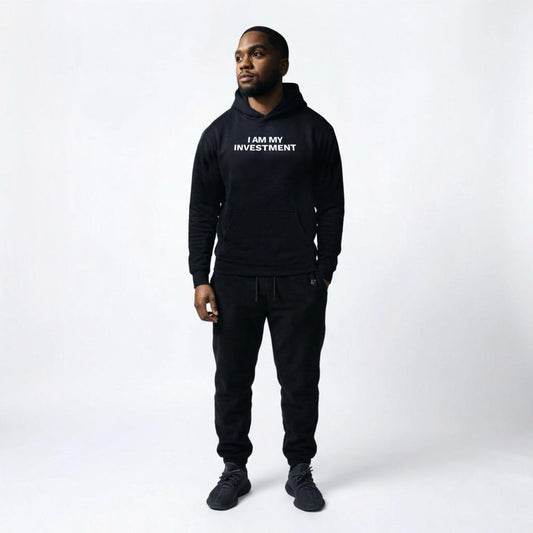 Legacy Nine Apparel Black Tie Logo Sweatpants