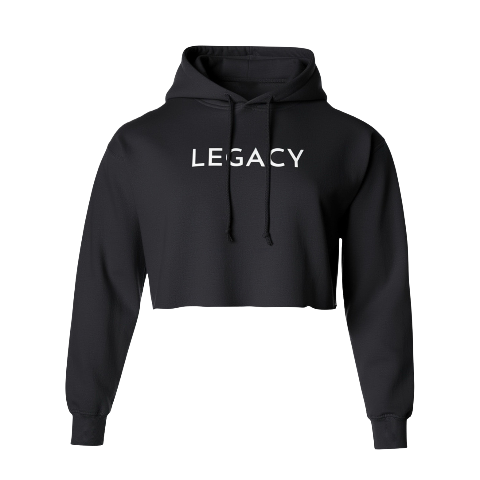 Legacy Black/White Cropped Hoodie – Legacy Nine Apparel