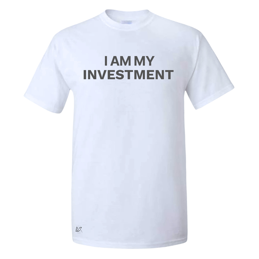 I Am My Investment White/Grey Tee