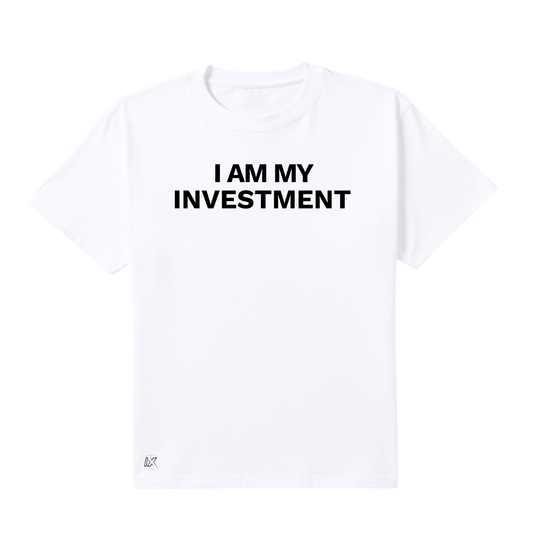 I Am My Investment White/Black Tee