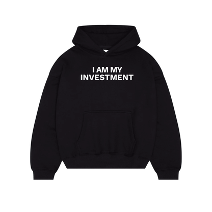 I Am My Investment Black/White Hoodie