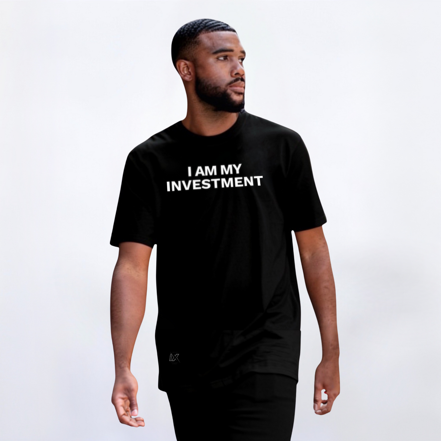 I Am My Investment Black/White Tee
