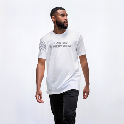 I Am My Investment White/Grey Tee