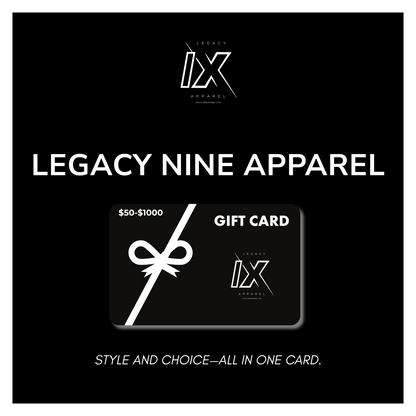 Legacy Nine Apparel Gift Card