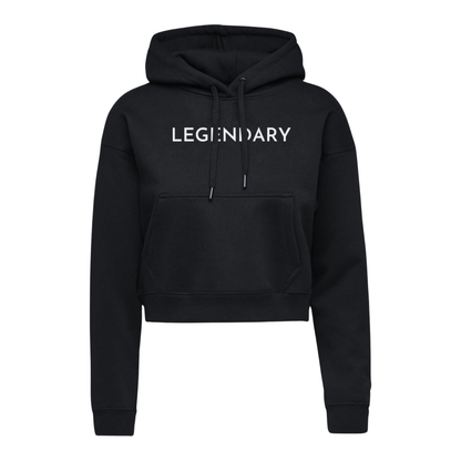 Legendary Black/White Cropped Hoodie